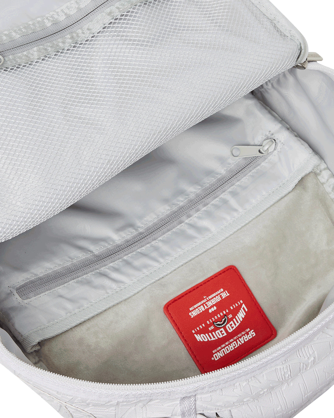 WHITE SCRIBBLE BACKPACK