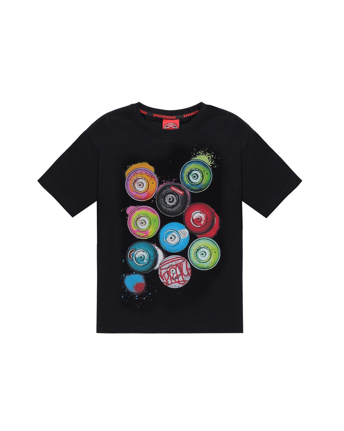 Niño / Niña  - Shark Paint Over T-shirt Blk
