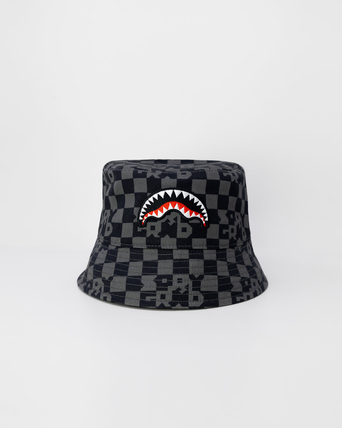 SPRAYGROUND GREY CHECK BUCKET CAP