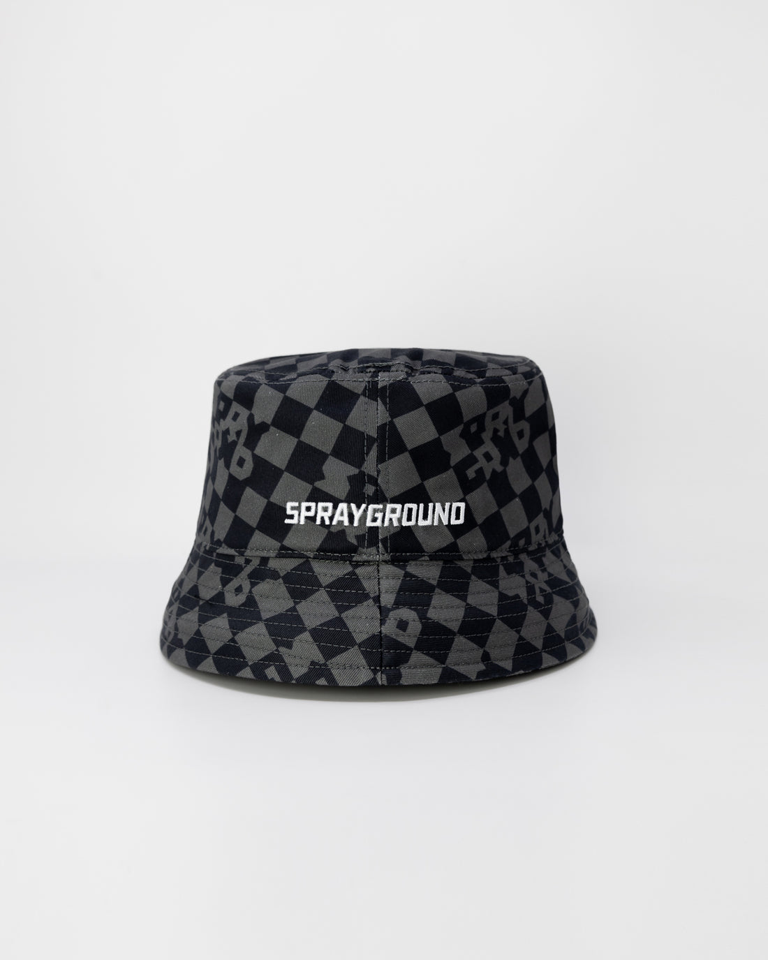 SPRAYGROUND GREY CHECK BUCKET CAP