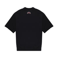 Shaded Embroidery French Terry T-shirt Blk