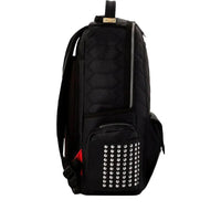 Black Biker Quilt Cargo Backpack