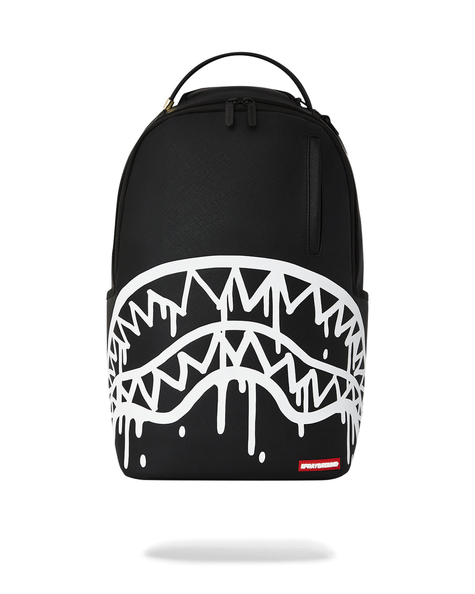 【美品】SPRAYGROUND ハーフデザイン バックパック ブラック×モノクロ Backpack Sprayground Drip Shark Central Dlxsv Backpack