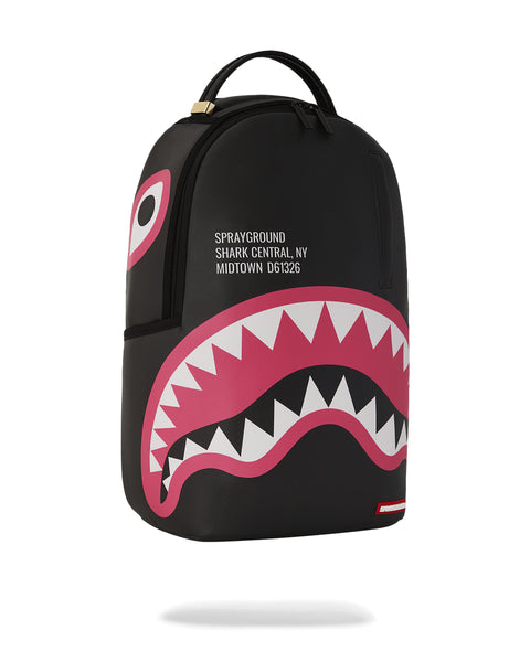 Sac à Dos Sprayground Shark Central Yellow Tape – Design Exclusif En Satin – 45,7 X 29,2 X 16,5 Cm