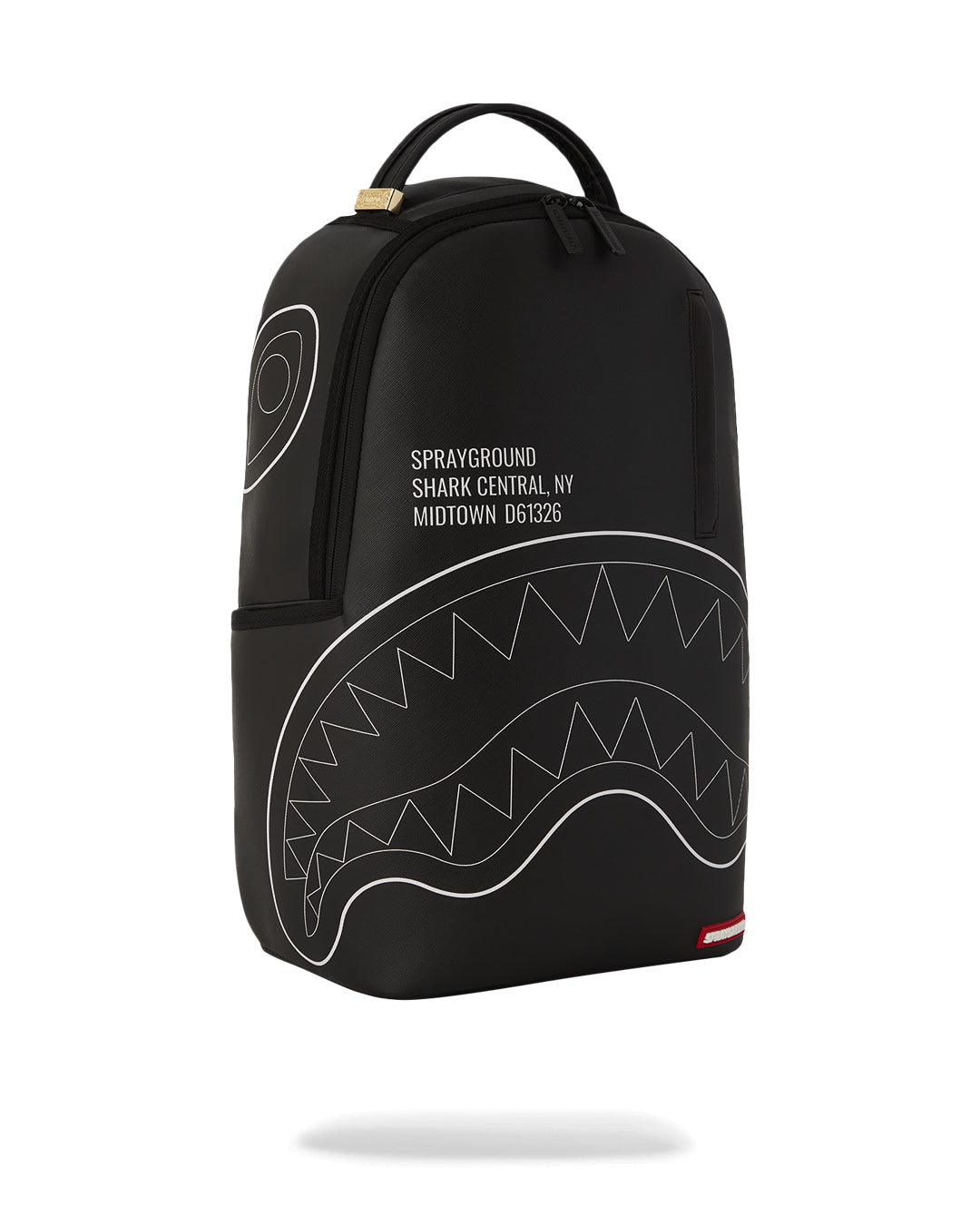 【美品】SPRAYGROUND ハーフデザイン バックパック ブラック×モノクロ Backpack Sprayground Shark Central Black Outline Dlxsv Backpack