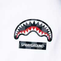 CHECKERED SHARK HOODIE WHITE