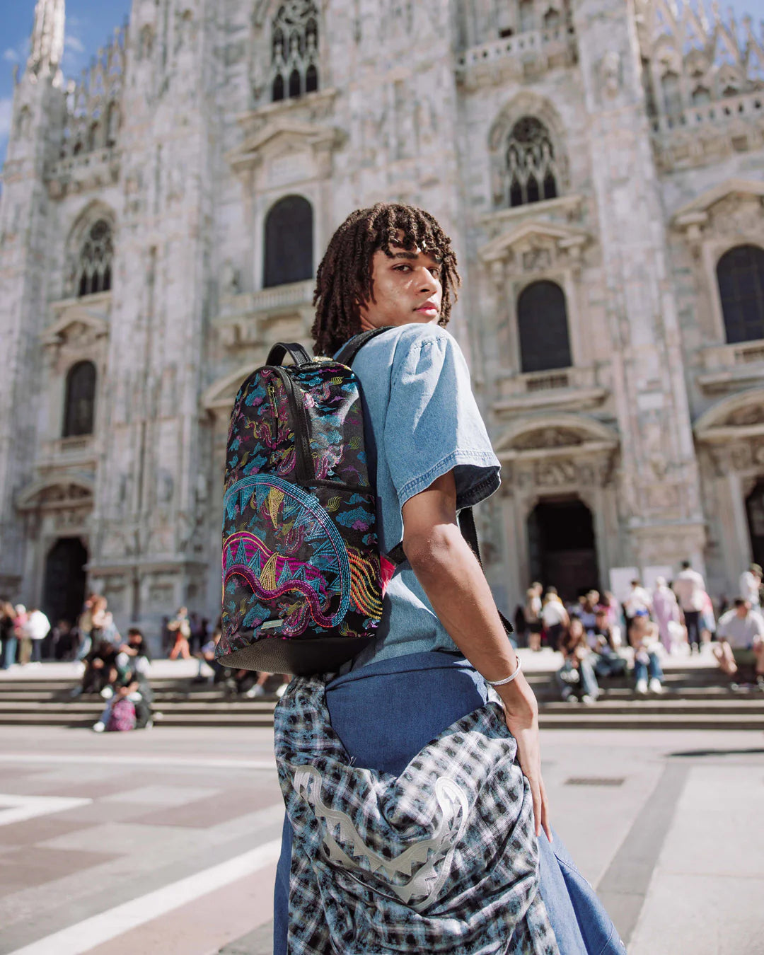 Embroidered Dragons Backpack