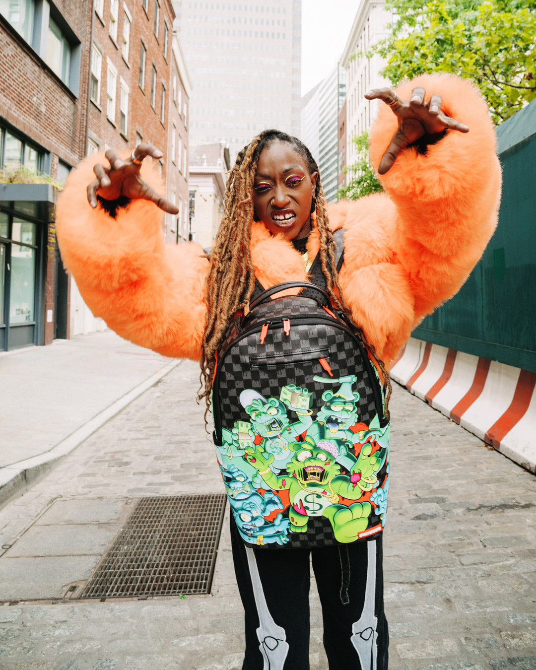 ZOMBIE BEARS GREY BACKPACK