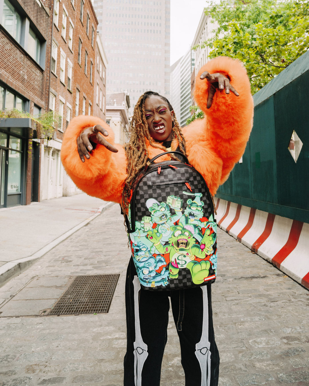 ZOMBIE BEARS GREY BACKPACK