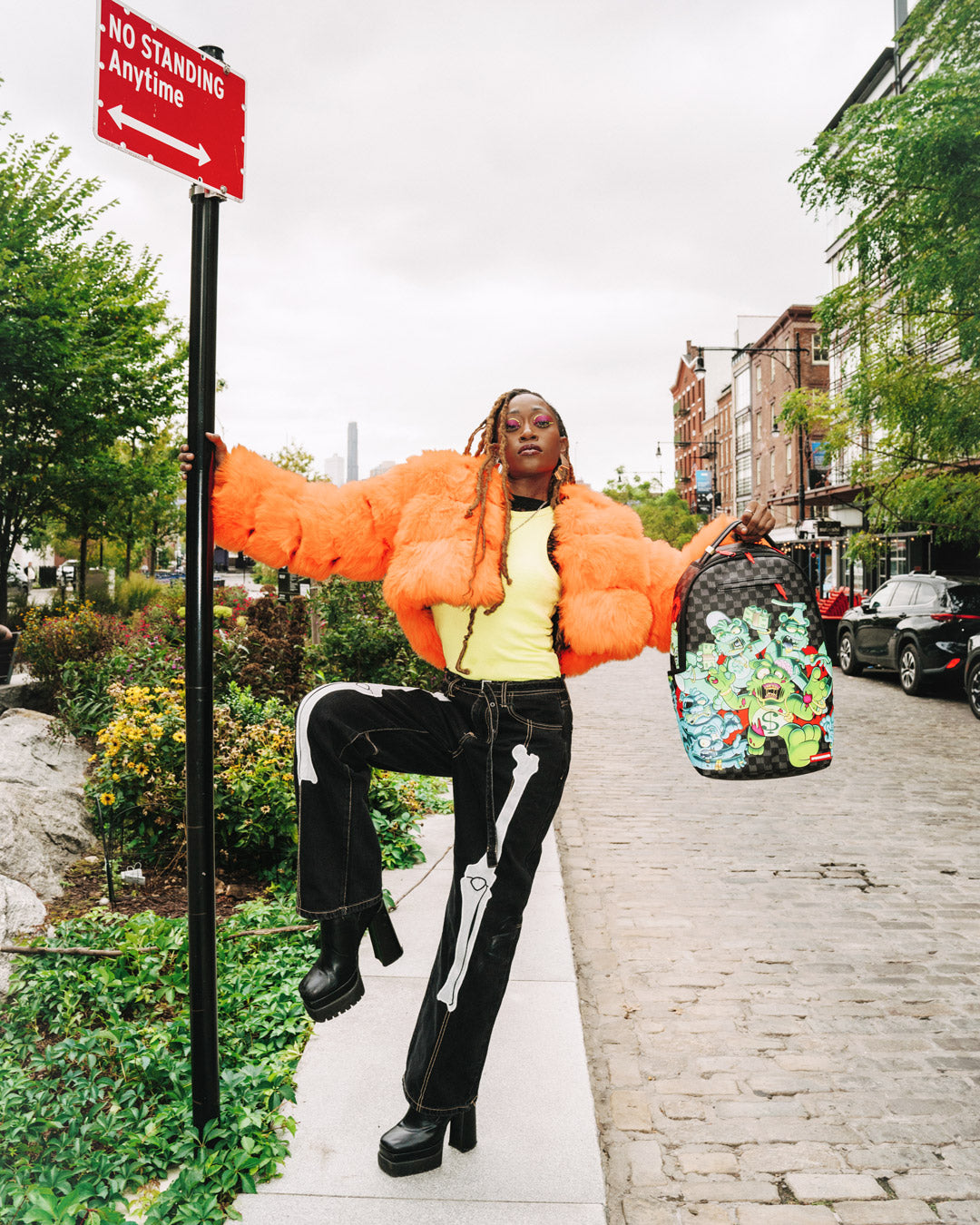 ZOMBIE BEARS GREY BACKPACK