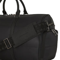 Black Puffer Grey Check Duffle