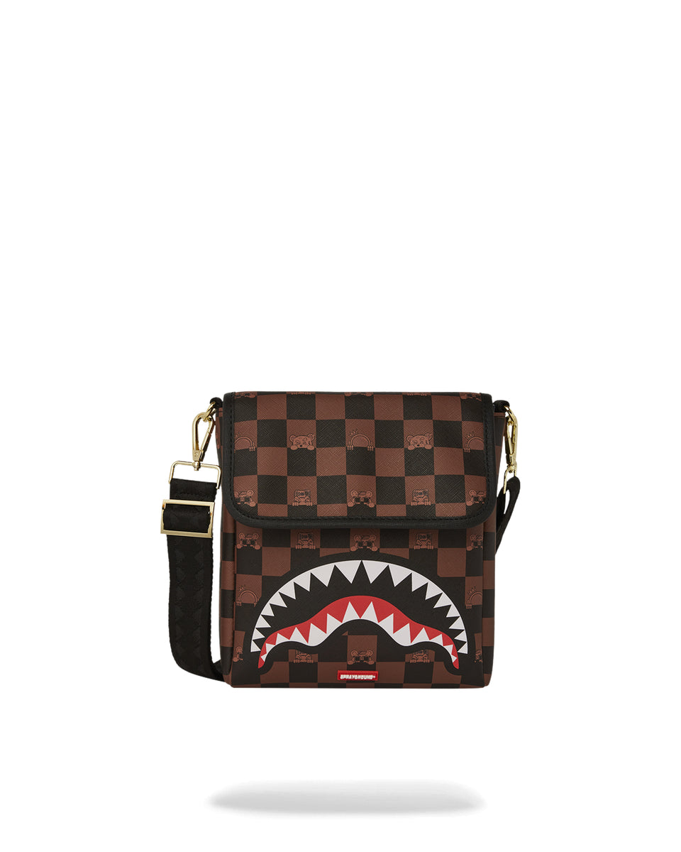 Sprayground/覗き見キャラクターチェックメッセンジャースリング ext-163782-1-140-