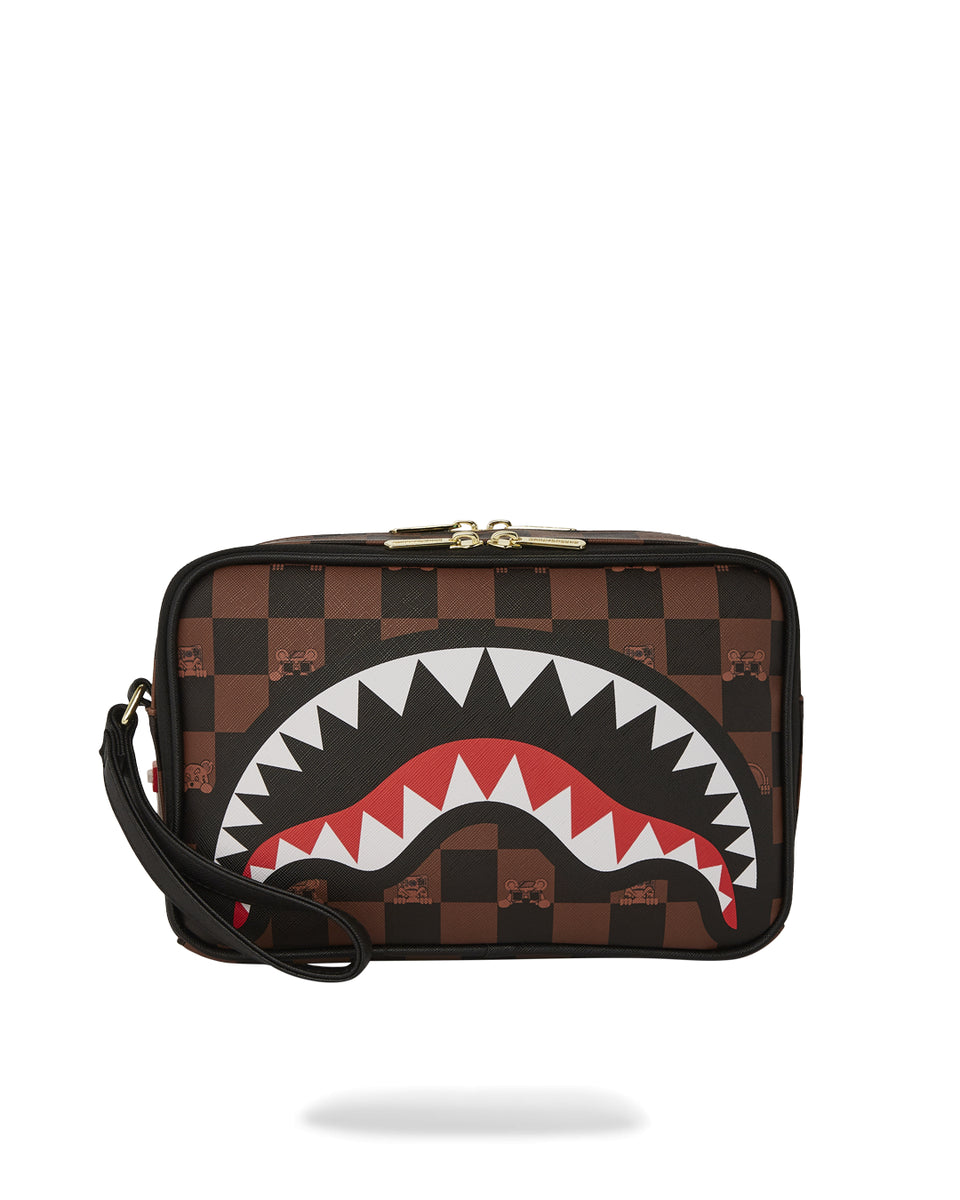 【SPRAYGROUND】Peeking キャラクター チェック トイレタリー Sprayground PEEKING CHARACTER CHECK TOILETRY