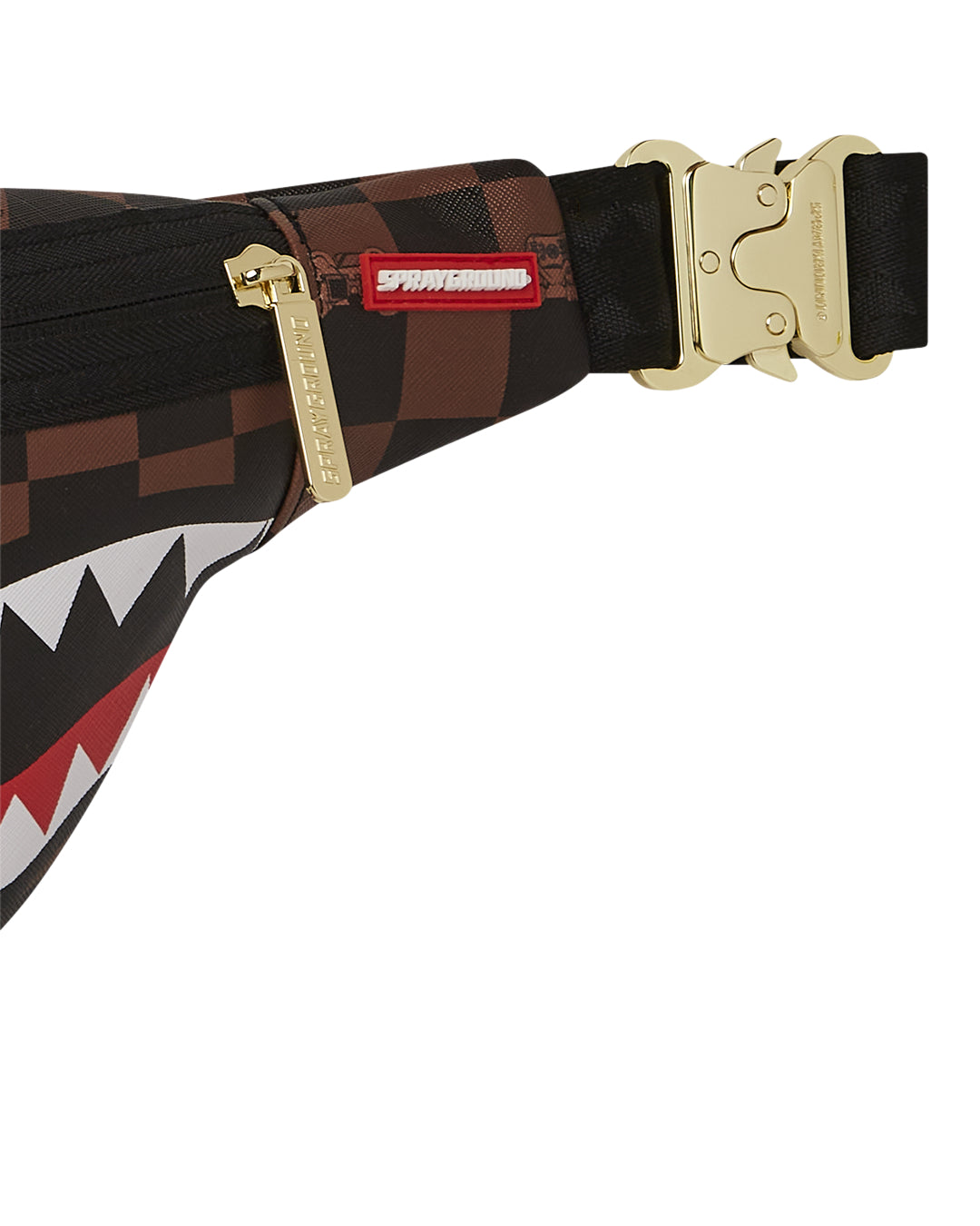 Sprayground Peeking Character Check ショルダーバッグ Sprayground Peeking Character Checker Fanny Pack | Zumiez
