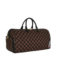 PEEKING CHARACTER CHECK DUFFLE