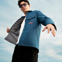 CHECK DENIM DOUBLE SHIRT