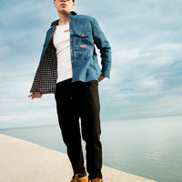 CHECK DENIM DOUBLE SHIRT