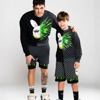 SPLATTER BUNNY SPLIT REGULAR CREWNECK