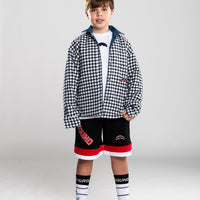 CHECK DENIM PADDED DOUBLE SHIRT J