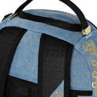 METALLIC PRINTED DENIM SHARK DLXSV BACKPACK