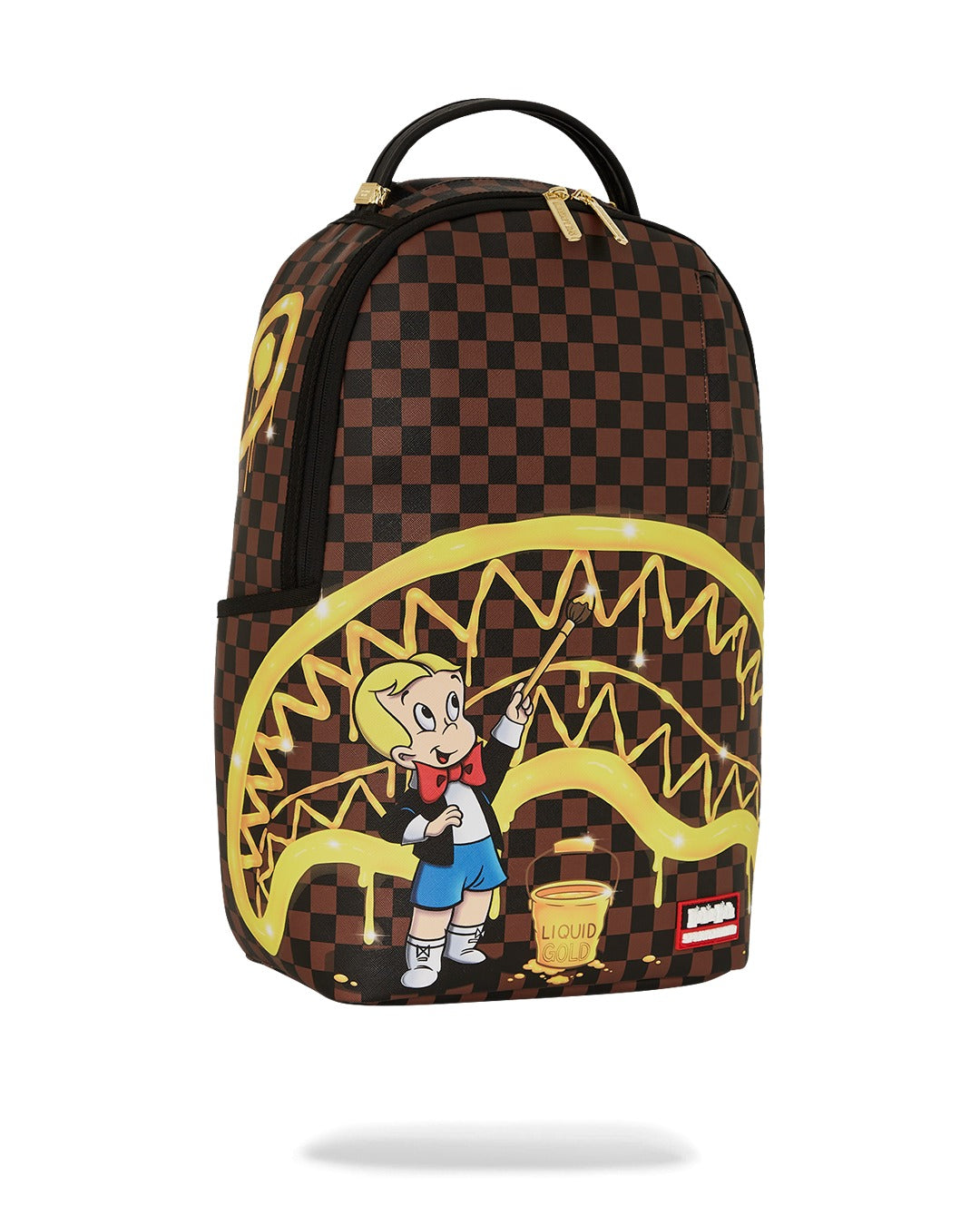 goku louis vuitton backpack Sprayground RICHIE RICH GOLD SHARKMOUTH DLXSV BACKPACK