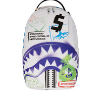 SHARK CENTRAL STENCILS WHITE DLXSV BACKPACK