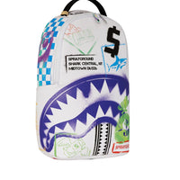 SHARK CENTRAL STENCILS WHITE DLXSV BACKPACK