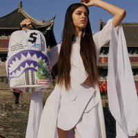 SHARK CENTRAL STENCILS WHITE DLXSV BACKPACK