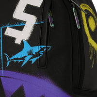 SHARK CENTRAL STENCILS- BLACK DLXSV BACKPACK
