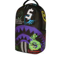 SHARK CENTRAL STENCILS- BLACK DLXSV BACKPACK