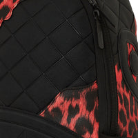 RED LEOPARD PUFFER DLX BACKPACK