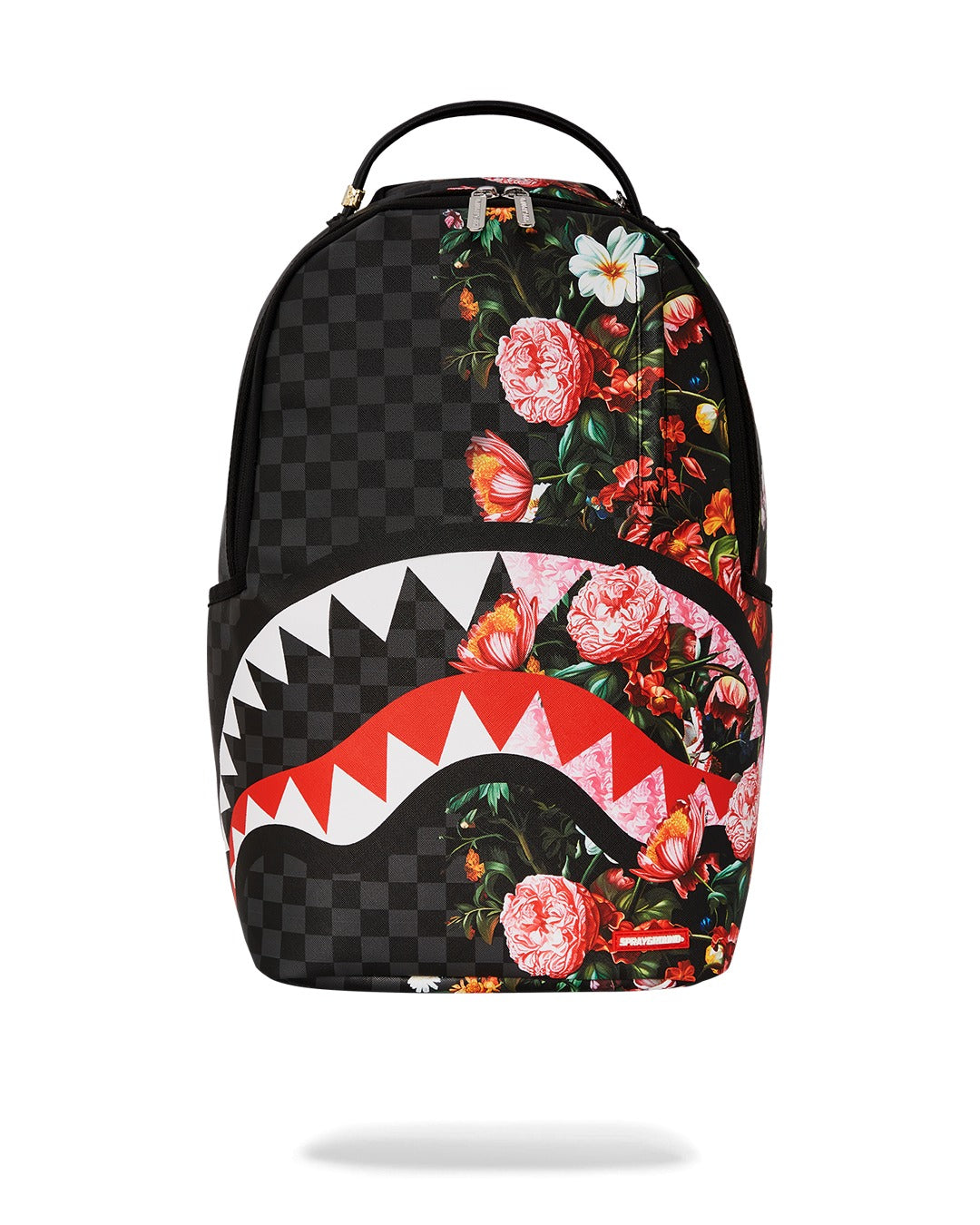 Sprayground SPLIT PINK FLORAL CHECK DLXSV BACKPACK
