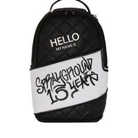 HELLO MY NAME IS 15 YEARS QUILTED BACKPACK