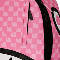 PINK AND BLACK DRIP CHECK DLXSV BACKPACK