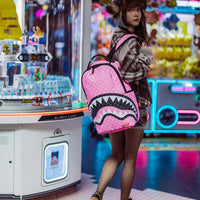 PINK AND BLACK DRIP CHECK DLXSV BACKPACK