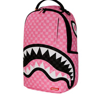 PINK AND BLACK DRIP CHECK DLXSV BACKPACK