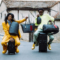 HALF SPRITZ BLACK/GREY CHECK CARRY-ON LUGGAGE