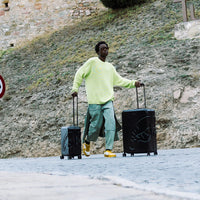 HALF SPRITZ BLACK/GREY CHECK CARRY-ON LUGGAGE