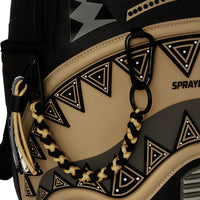 AI WONDERLAND GOLD AND BLACK BACKPACK