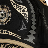 AI WONDERLAND GOLD AND BLACK BACKPACK