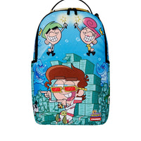 TIMMY SITTING ON MONEY CHAIR BACKPACK