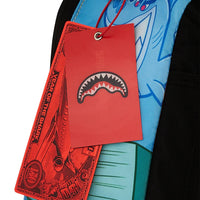 TIMMY SITTING ON MONEY CHAIR BACKPACK