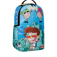 TIMMY SITTING ON MONEY CHAIR BACKPACK