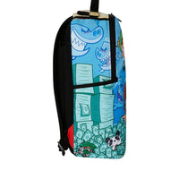 TIMMY SITTING ON MONEY CHAIR BACKPACK