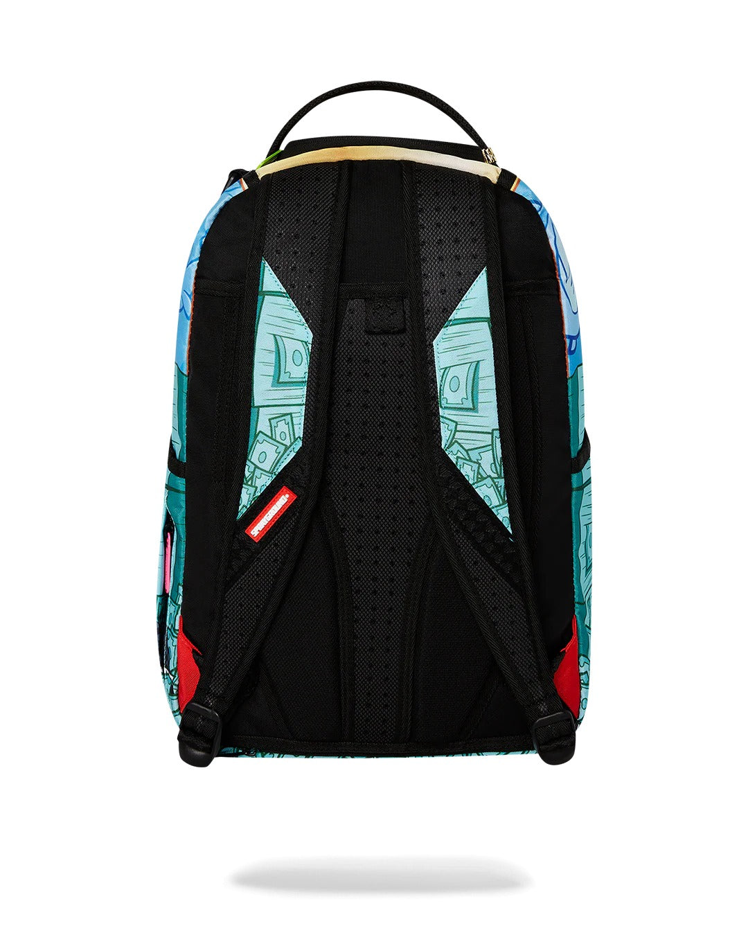TIMMY SITTING ON MONEY CHAIR BACKPACK