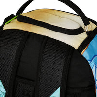 TIMMY SITTING ON MONEY CHAIR BACKPACK
