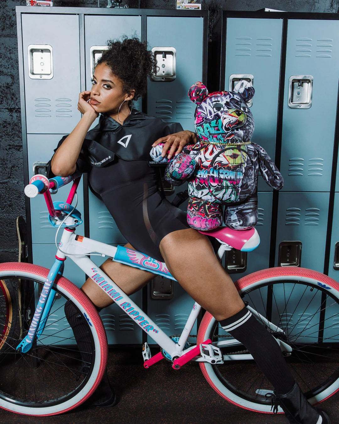 Sprayground SPLIT CYBERSHARK MONEYBEAR TEDDY BEAR