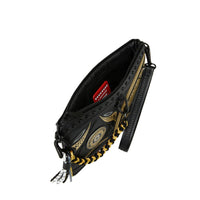 AI WONDERLAND GOLD AND BLACK CROSSOVER CLUTCH