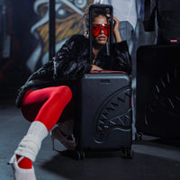 PRINTED ZIPPER SHARK CARRY-ON LUGGAGE