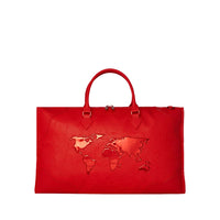 JAMES GLOBAL RED PYRAMID LARGE DUFFLE